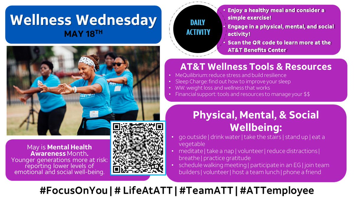 What are you doing to take care of your body and mind? Find important resources on AT&amp;T Benefits. 

Drawings will be held for your chance to win some exciting prizes. To enter, share relevant content each day on Twitter using #FocusOnYOU #RetailRaffle #ATTemployee