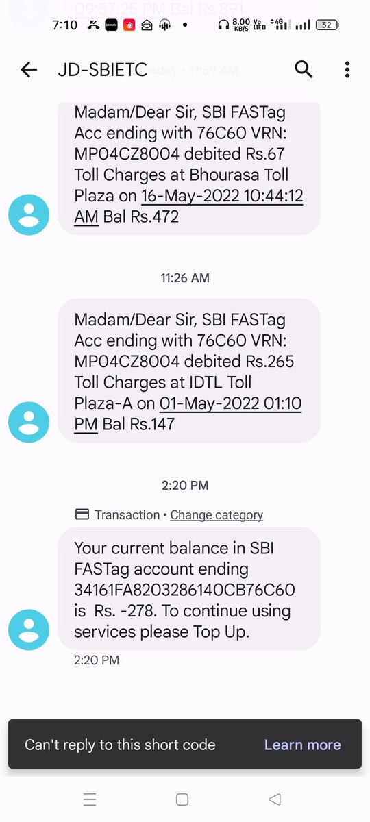 vipuldubeyIIV's tweet photo. @OfficeOfNG @nitin_gadkari Sir passenger car had been charged 265 instead of 55/ 736 rs instead of 60 Rs on the national highway. Maybe the charge of the truck must be applied. I have a negative wallet now. Please look into it. This is like what ever they want they can. https://t.co/aozLiDOs7R