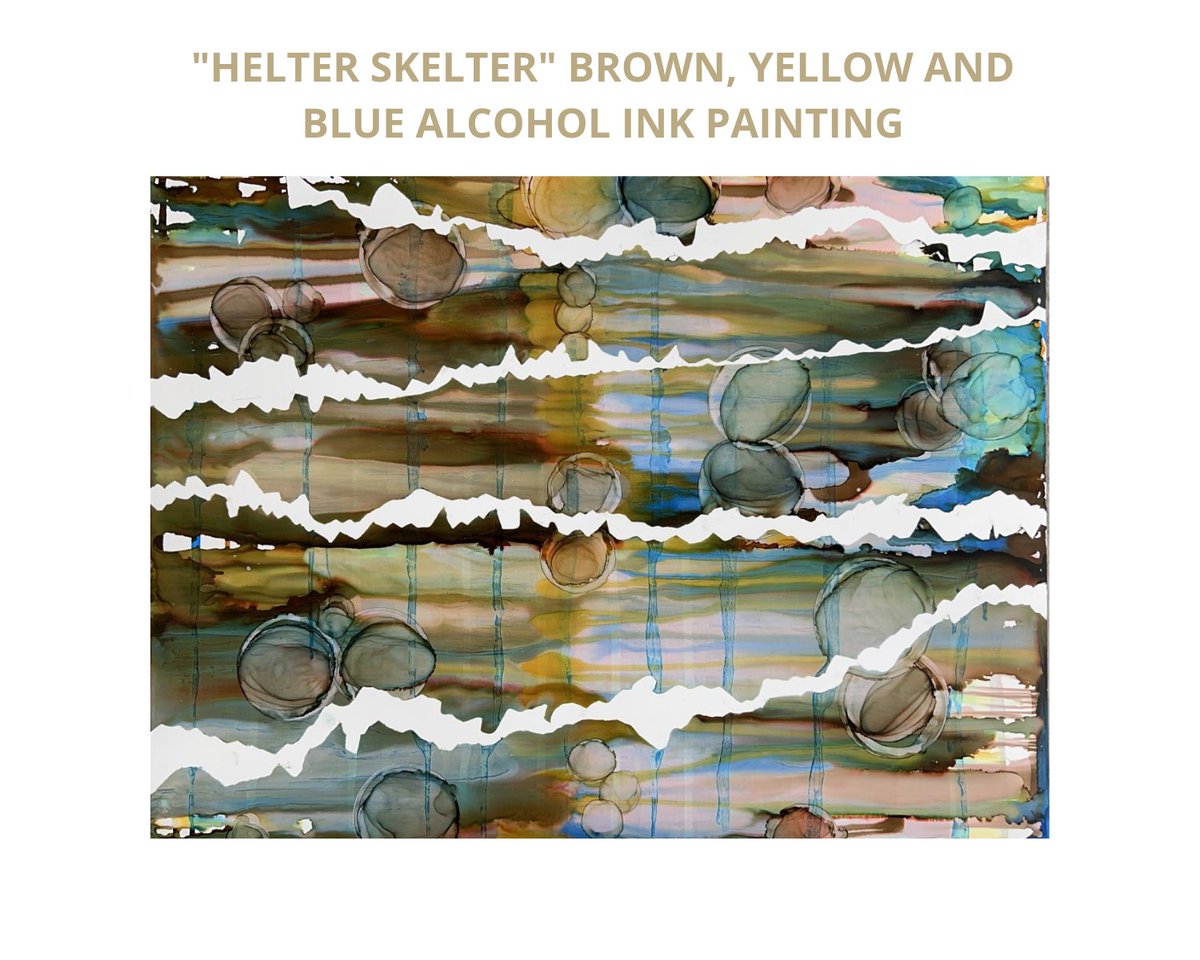 SsentamuDr's tweet photo. This beautiful abstract alcohol ink painting was inspired by the colours of nature and painted in a hurly-burly manner reflecting reckless haste and disorder and hence the name Helter-Skelter. The colour exhibition in the painting  will look good in any room. https://t.co/UQJT6zEKDD