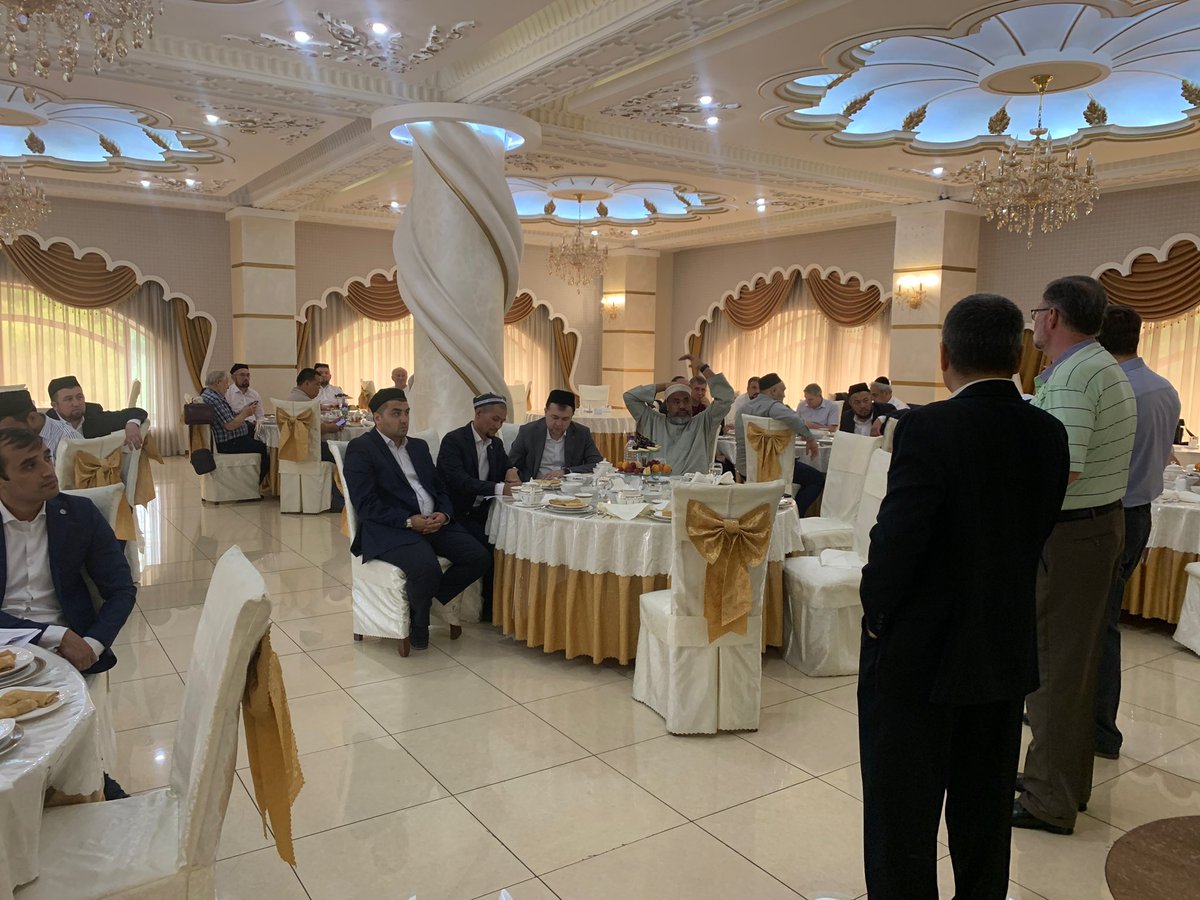 MultiFaithNN's tweet photo. Day 3 of #DialogueofDeclarations in Uzbekistan: Our concluding breakfast when clergy present their plans to make peace. #MultiFaith #ResilientCommunities https://t.co/wNlxZ7MboY