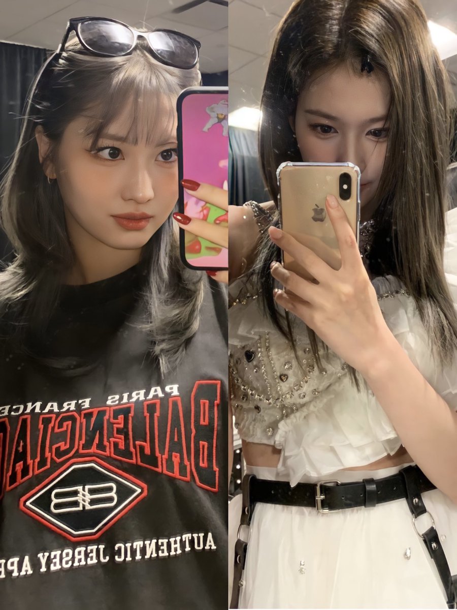 sana and momo's mirror selfies