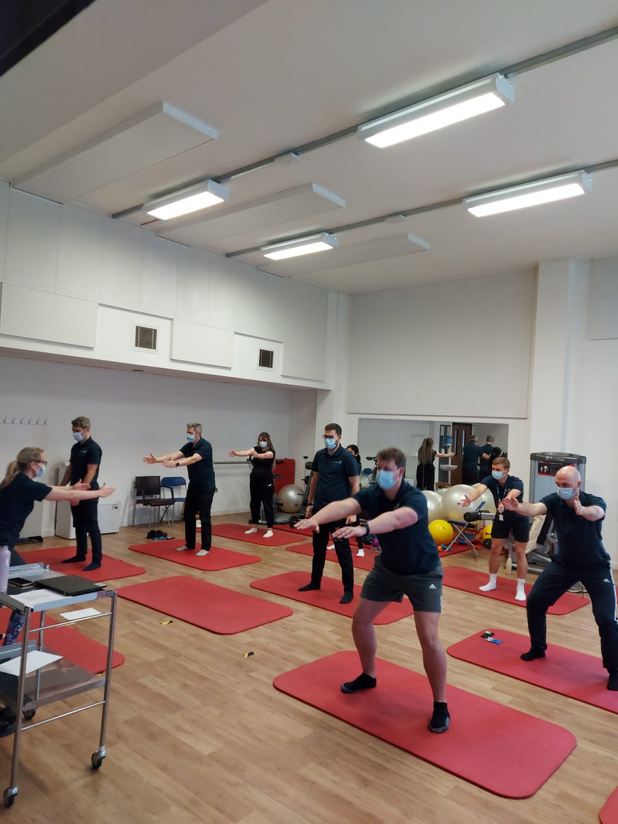 Uhcw_MSkPhysio's tweet photo. Great IST with @physio_sbrookes this morning exploring Pilates, including getting our lycra on and giving it a go!
#physiotherapy #UHCW #CPD https://t.co/AAADIrhn2A