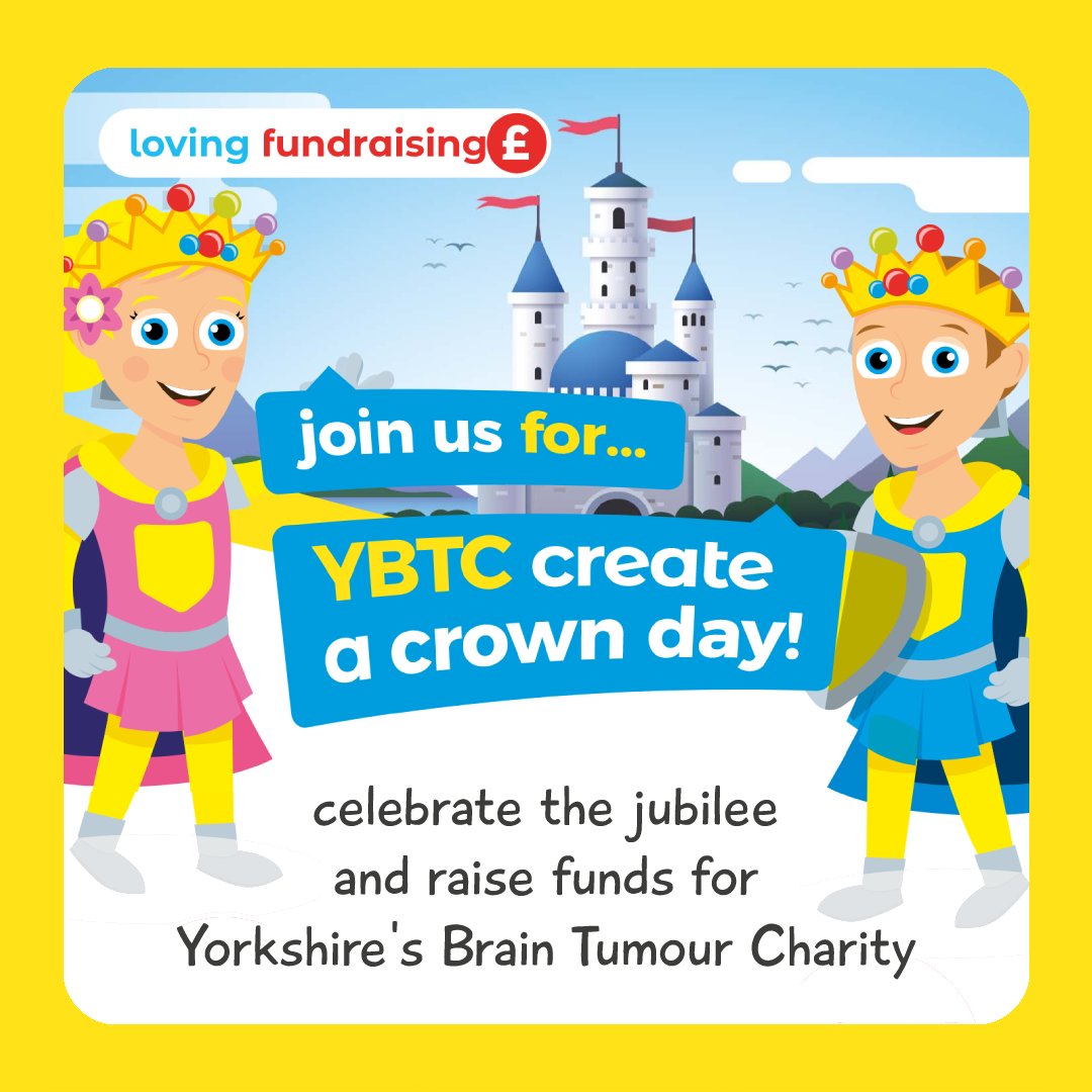 From next week we'll be celebrating the #PlatinumJubilee by holding #CreateACrownDay 👑

Schools will be wearing non-uniform &amp; designing their own crowns to raise funds!

Learn more &amp; find out how your #community group can take part ➡️ yorksbtc.org.uk/create-a-crown…