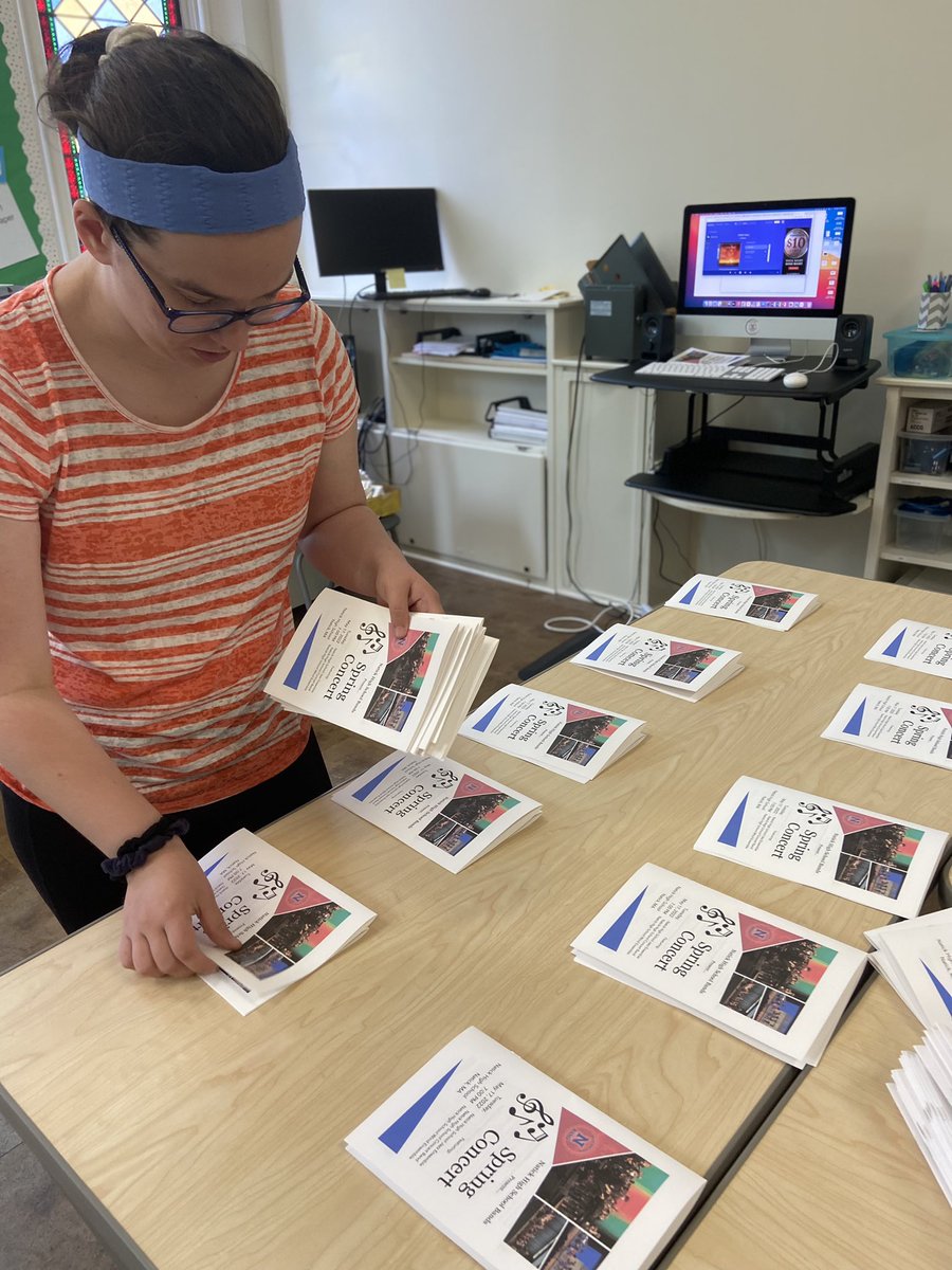 Spring is in the air! We have been busy printing for the spring concert and senior commencement these last few days and learning to use some new equipment