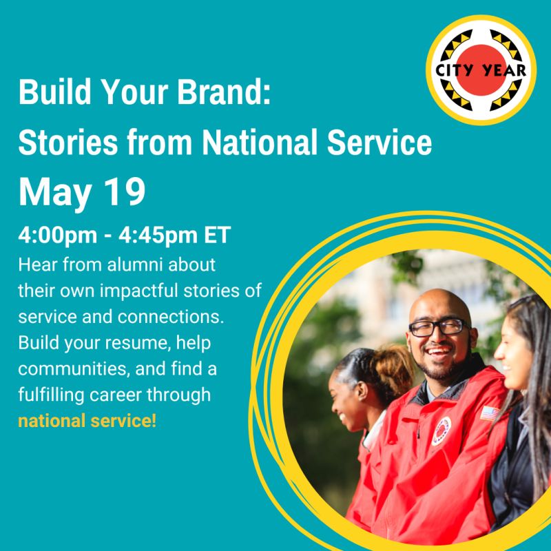Are you considering a City Year? Attend this intro session and hear from a group of national service alumni about how their service year provided a head start on an impactful career. Register below!

ripplematch.com/event/city-yea…
