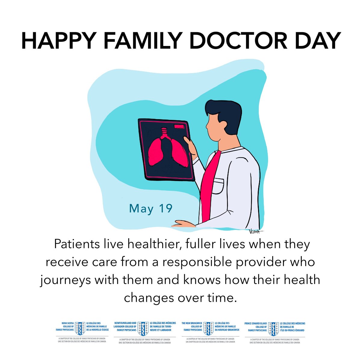 CFPCNL's tweet photo. Tomorrow (May 19th) we’re celebrating Family Doctor Day! Show your support by thanking family docs for all their hard work throughout the pandemic.
#ThankYouFamilyDocs #NLstrong #NLfamilydoctorsROCK #AlwaysThere2Care  @munFamMed
@Johnrockdoc @PremierofNL @cbcNL @stjohntelegram https://t.co/EjGaV5H9ce