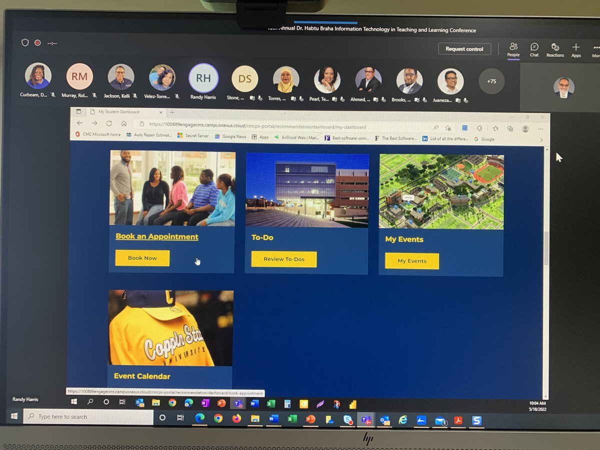aelhaggan's tweet image. The ⁦@AnthologyInc⁩ ⁦Student Portal enables the students to take ownership of their success the Digital Transformation of Academic Advising ⁦@CoppinStateUniv⁩ ⁦@CoppinStateTech⁩ ⁦@CSUalums⁩ ⁦@thecoppinroom⁩ ⁦@Microsoft⁩ #csutech #hbcu