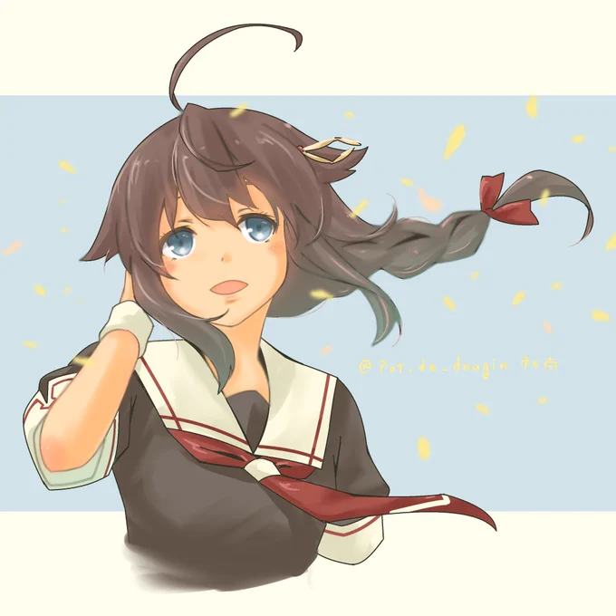 時雨進水日㊗️残り1時間のしぐラッシュ✨
#艦これ 