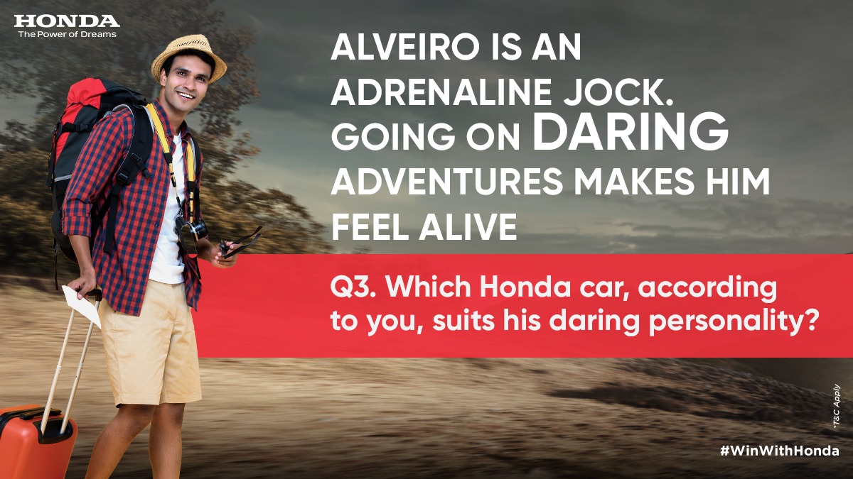 HondaCarIndia's tweet photo. Q3. Which Honda car would suit Alveiro's personality? Answer and stand a chance to #WinWithHonda.
For T&C's: https://t.co/dslRkXW49D
#Contest #ContestAlert https://t.co/53LQrwmvjC