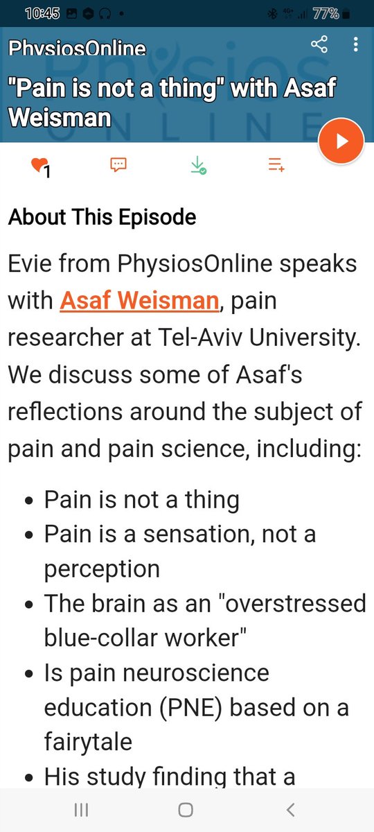 marymg40's tweet photo. So interesting @OnlinePhysios @AsafKlaf 
Need to listen to @LSchneiderPT episode next https://t.co/K8w7TERTHO