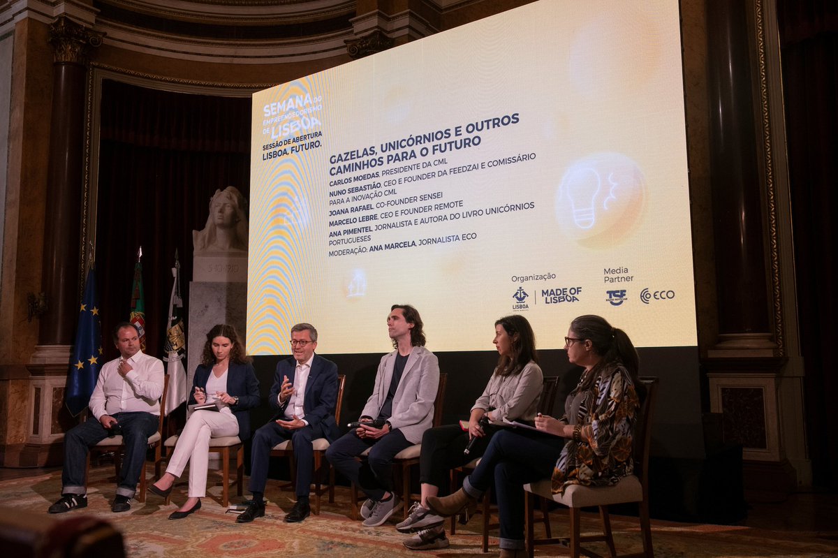 Moedas's tweet image. Início da 11ª Semana do Empreendedorismo de Lisboa.
Uma semana para celebrar a energia do nosso ecossistema empreendedor, mas também para definir uma nova ambição para a inovação em Lisboa. 

#unicornfactory 🦄