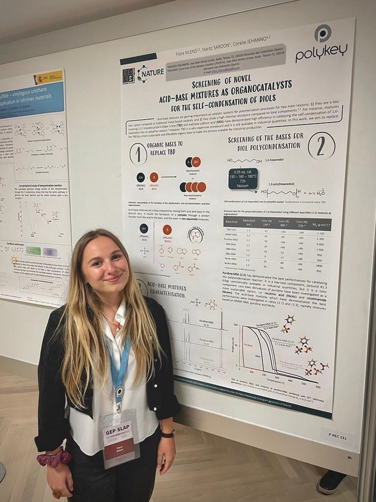 PolykeyPolymers's tweet photo. Congratulations to Flore Kilens, PhD student of the #NATUREEID project for receiving one of the best poster awards at @gepslap2022.
Well deserved!
#NATUREEID #organocatalysis #research #polykey https://t.co/59QdpdGHwT
