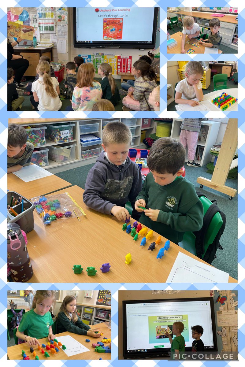 P2/3 @StColumbas2016 reading ‘Spinderella’ together generating rich discussion on the importance of counting. Great collaboration during counting collections on grouping and using the most efficient strategies @WLmaths @WL_Equity @MathsStories @LisaDonnelly86