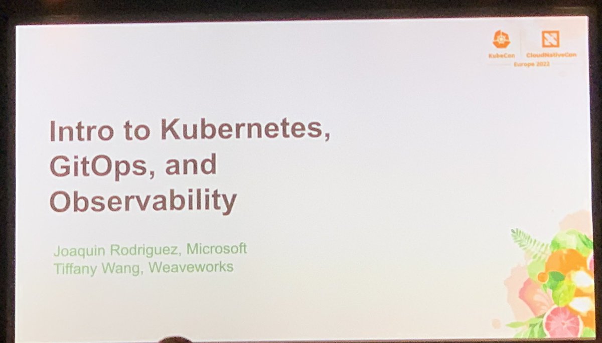 bertmeuris's tweet photo. Super excited to kick-off #KubeCon with this first session about GitOps! #i8c https://t.co/pBJ4lz6N7W
