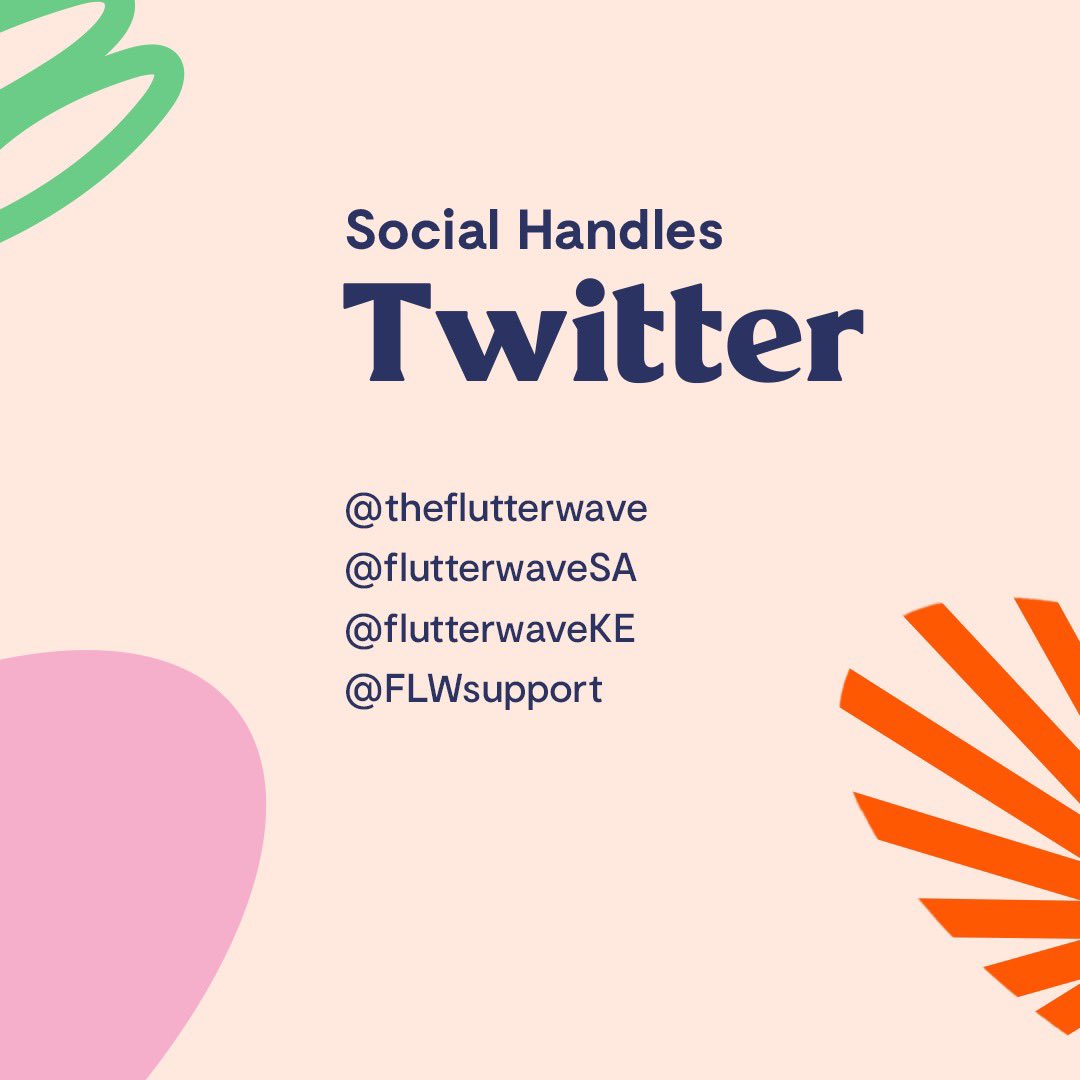 theflutterwave's tweet image. Important ๐จ
If you're not sure if your message is going to our official social media account, here are our handles along with the ways you can reach us.