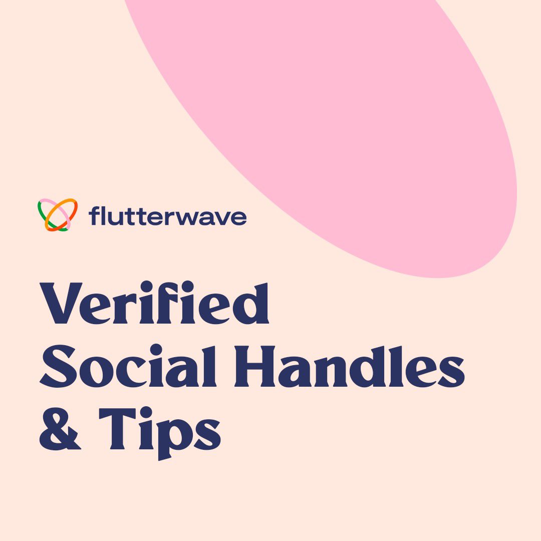 theflutterwave's tweet image. Important ๐จ
If you're not sure if your message is going to our official social media account, here are our handles along with the ways you can reach us.