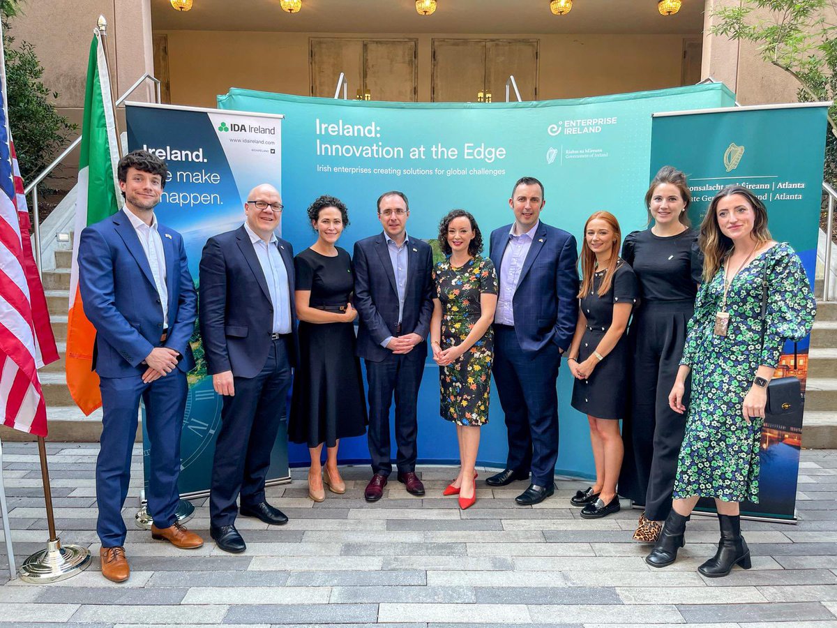 Irish companies are making their mark in Atlanta bringing innovative solutions to the market &amp; going from strength to strength. 

Delighted to celebrate their continued growth, announce new partnerships &amp; promote the best of Irish innovation while here <a href="/EI_theUSA/">EI theUSA</a> #irishadvantage