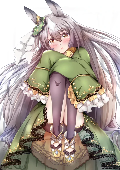 #ウマ娘 
#サトノダイヤモンド 
#イラスト
お悩みダイヤちゃん💎
あのねトレーナーさんを見るとお胸の辺りがキュッてするの。 