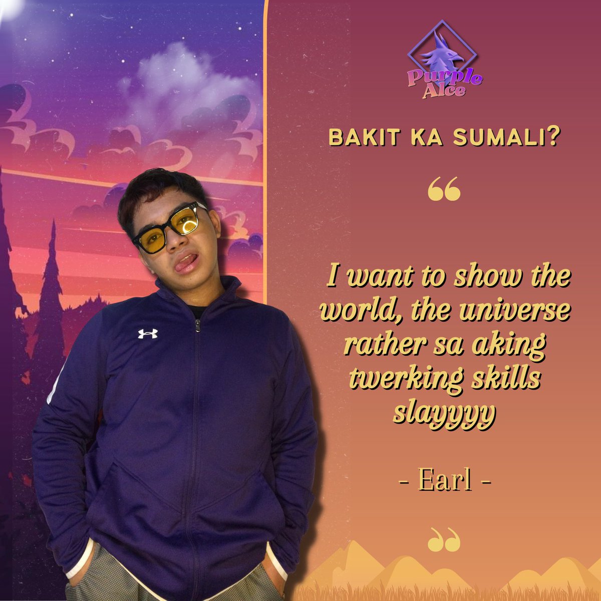 spcshsalce's tweet photo. #PurpleAlce
#LetAlceReclaimTheThrone #VioLetsWin
#KagatNgAlceRawr
Spiels by: Anika Rose A. Galaraga & Princess Faye David
Layout by: Ryza Gandaruza https://t.co/mSsb6qwjuo