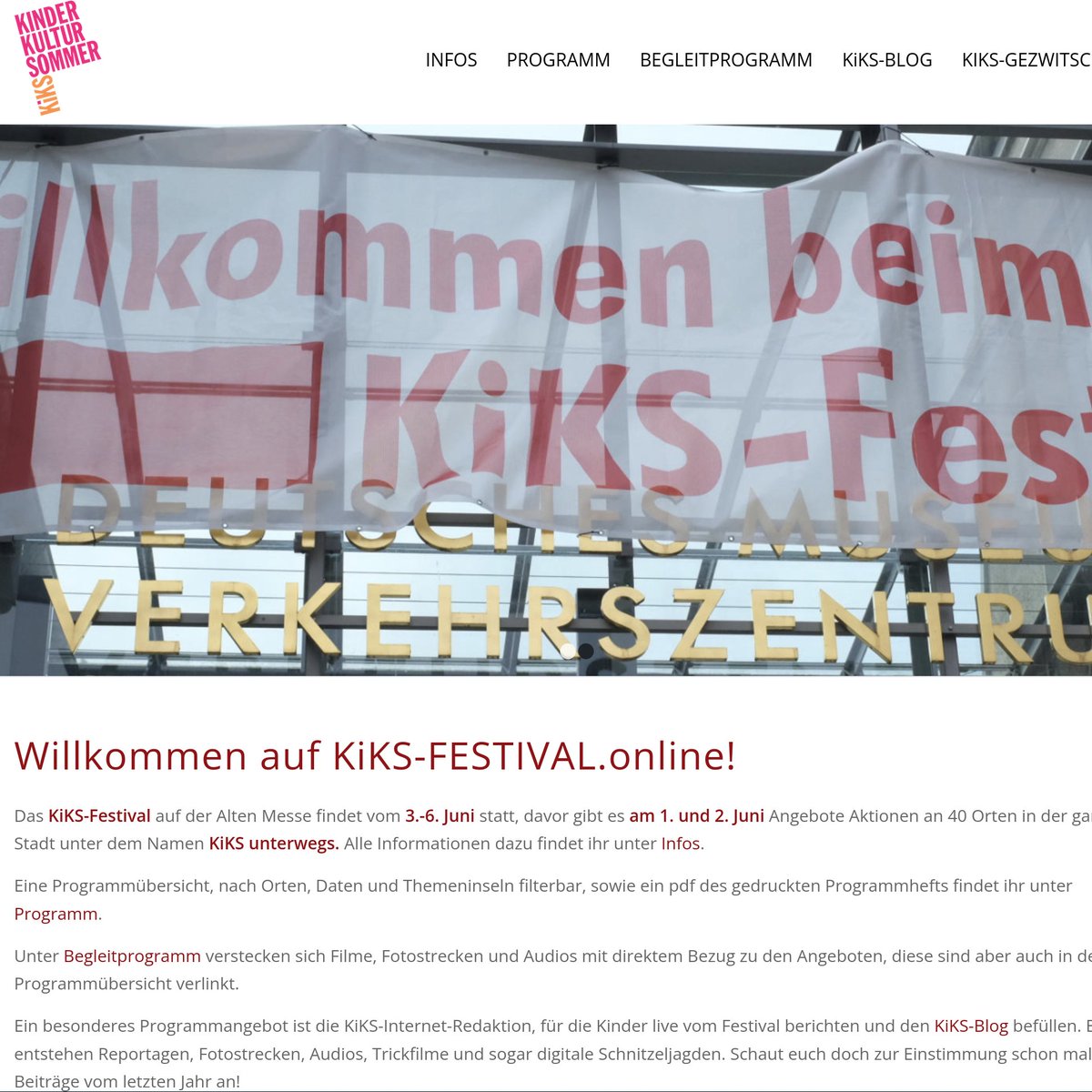 ... und wir sind live! Ab sofort gibt es auf kiks-festival.online das Programm zu KiKS unterwegs ... zum Festival nicht nur als pdf, sondern auch nach Tagen, Orten und Themeninseln filterbar und bei einzelnen Angeboten auch schon mit digitalem Begleitprogramm.