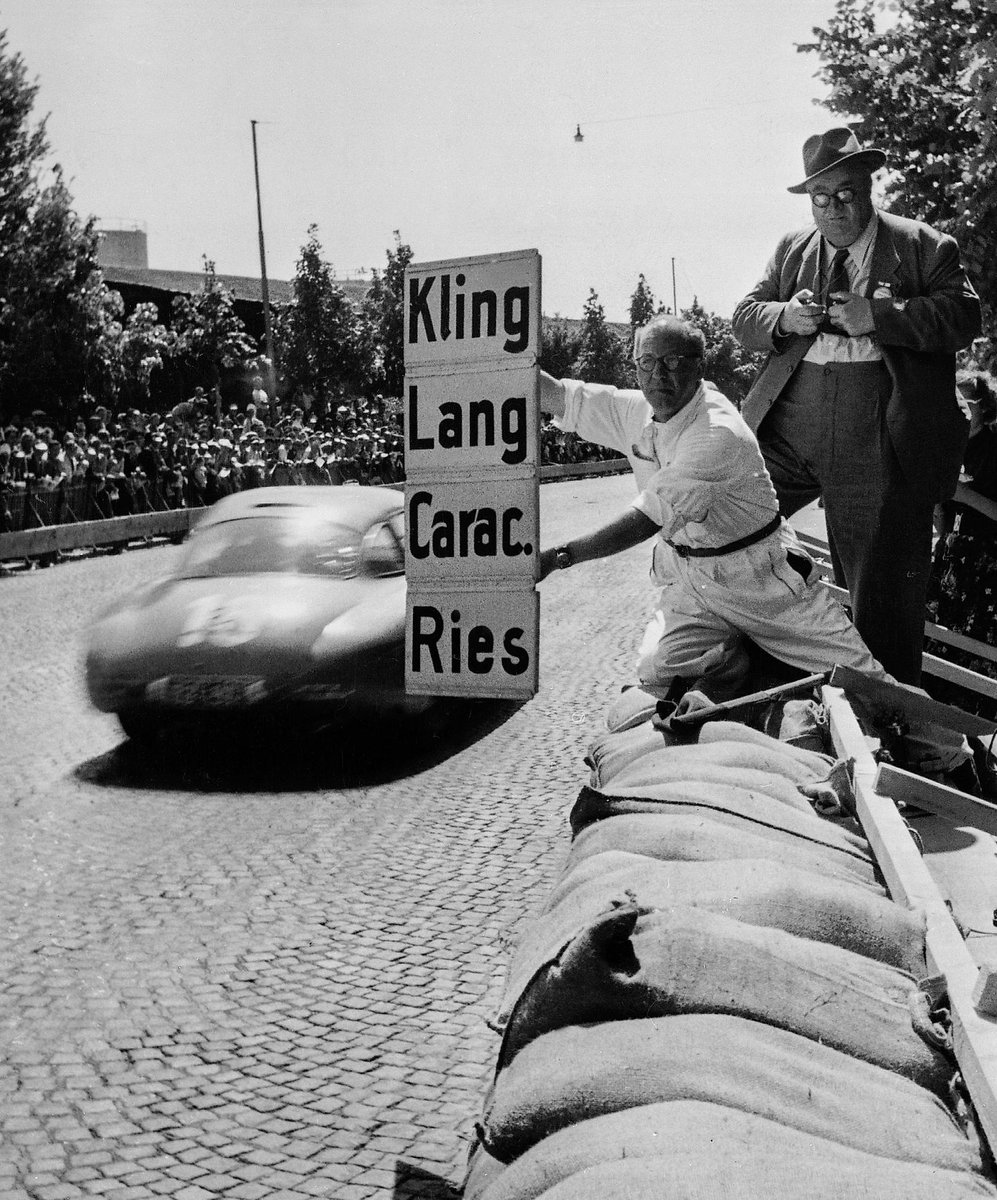 MB_Museum's tweet photo. 70 years ago today, the 300 SL not only scored its first victory at the Bern Prize for sports cars, it also achieved a triple success as Karl Kling finished ahead of Hermann Lang and Fritz Rieß to go 1, 2, 3! #MBclassic https://t.co/exdI0FwAR8