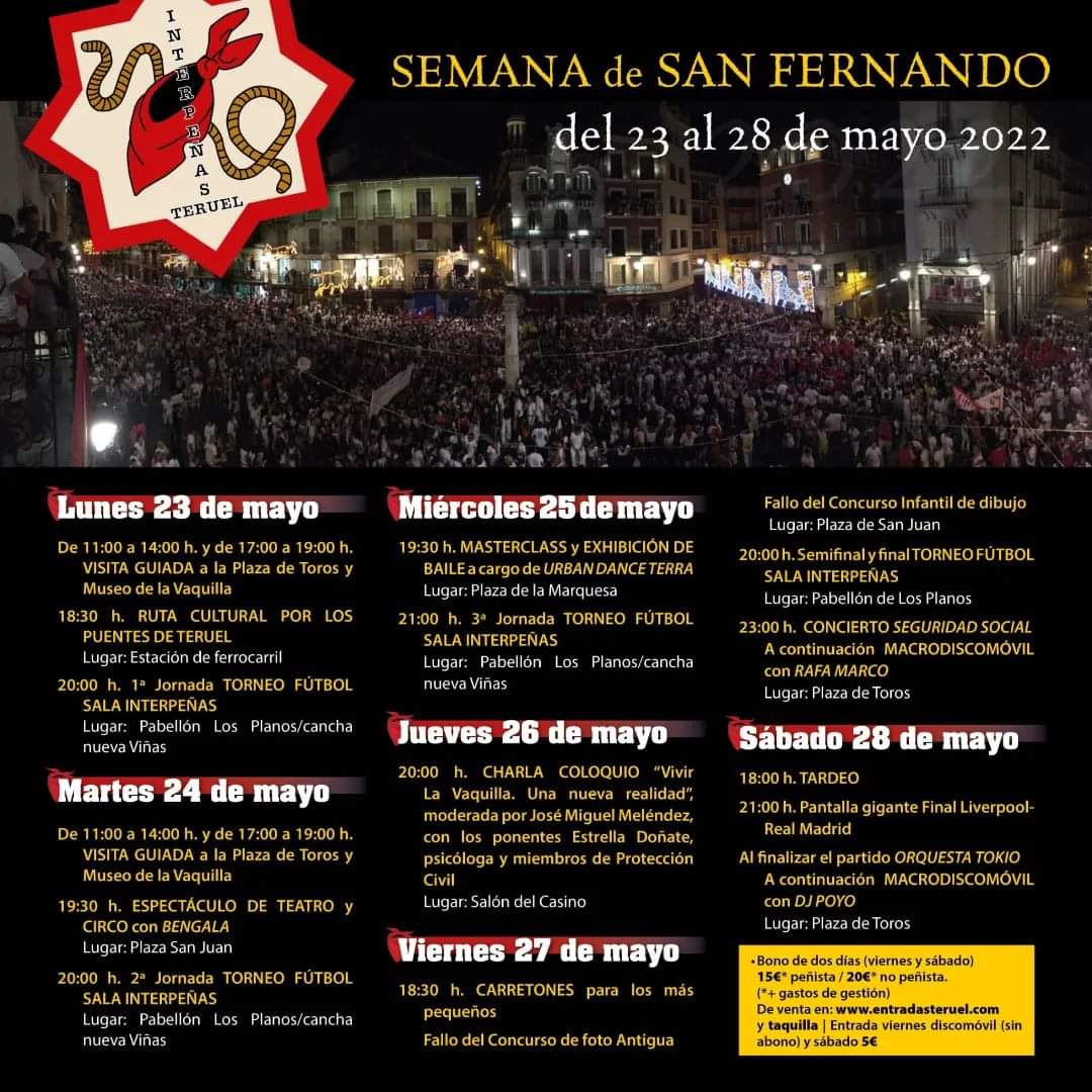 eltrago's tweet photo. Hola traguistas

Tenemos novedades!! Se va a celebrar la semana de San Fernando así que id preparando las agendas, que se vienen cosicas. Os iremos informando de las novedades
#Teruel  #lavaquilla #vaquillas #semanasanfernando  #InterpeñasTeruel #peñaeltrago https://t.co/4GYuhqrwUJ