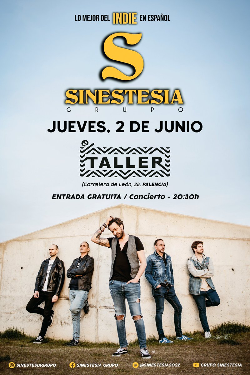 Sinestesia2022's tweet photo. 💥PRÓXIMA FECHA💥
Os dijimos que nos veríamos dentro de poco...
‼️ El Jueves 2 de Junio en @cerveceria_eltaller ‼️
Es día de diario, pero no hay excusa, empezamos prontito y la entrada es gratuita. Además, traemos novedades 👀😏
#Sinestesia2022
#sinestesiagrupo
#lomejordelindie https://t.co/UzQq3Ekodp