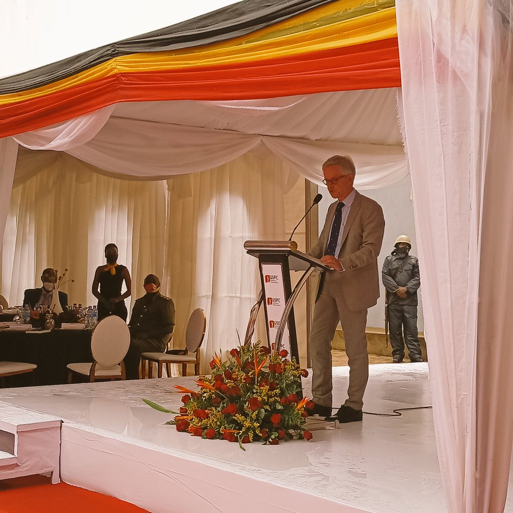 #USPCgroundbreaking Remarks from the German Ambassador - H.E Matthias Schauer: “This is no ordinary event. This is start of the journey for Uganda to true sovereignty. There's nothing more sovereign than a National Passport.'