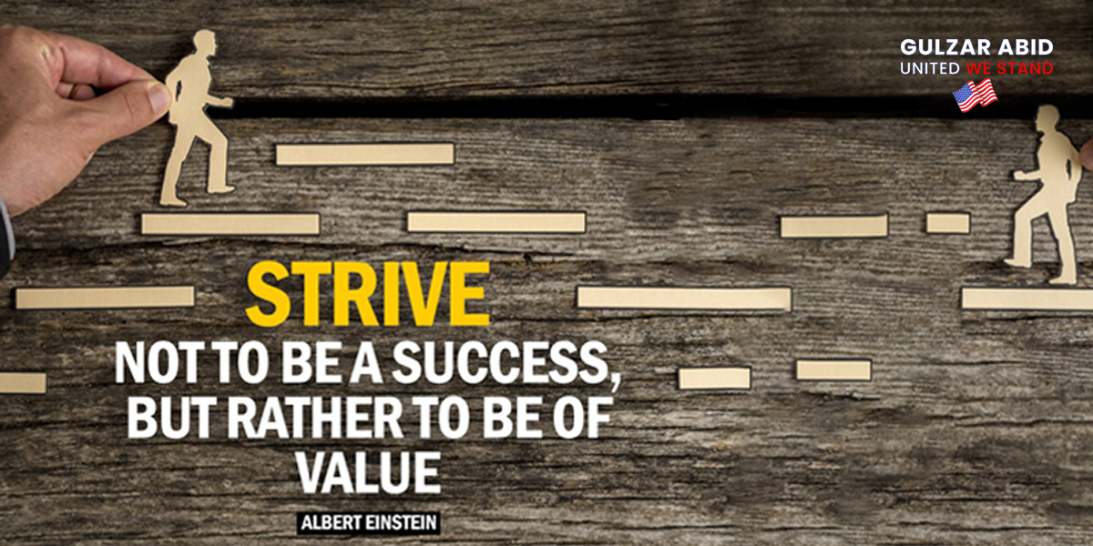 GulzarAbid5's tweet photo. “Strive not to be a success, but rather to be of value.” - Albert Einstein
We chase success in life but what we need to know is that we need to seek value. We need to develop our values, principles, and intuitions in order to reach our goals.
#success #goals #entrepreneurship https://t.co/Q2oi1aUPiC