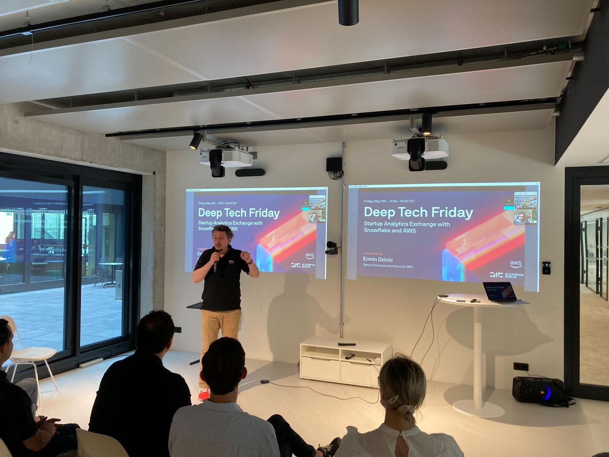 Edge_BI's tweet photo. I had a great time moderating a session about data analytics on "Deep Tech Friday" at AI Campus Berlin last week.

Special thanks to my guests:
Ryan Lieber from Snowflake
Roy Ben David from Solarisbank
Michael Klaput from Kausa
Utsav Datta from #AWS

Awesome presentations. https://t.co/jWkGPJyDem