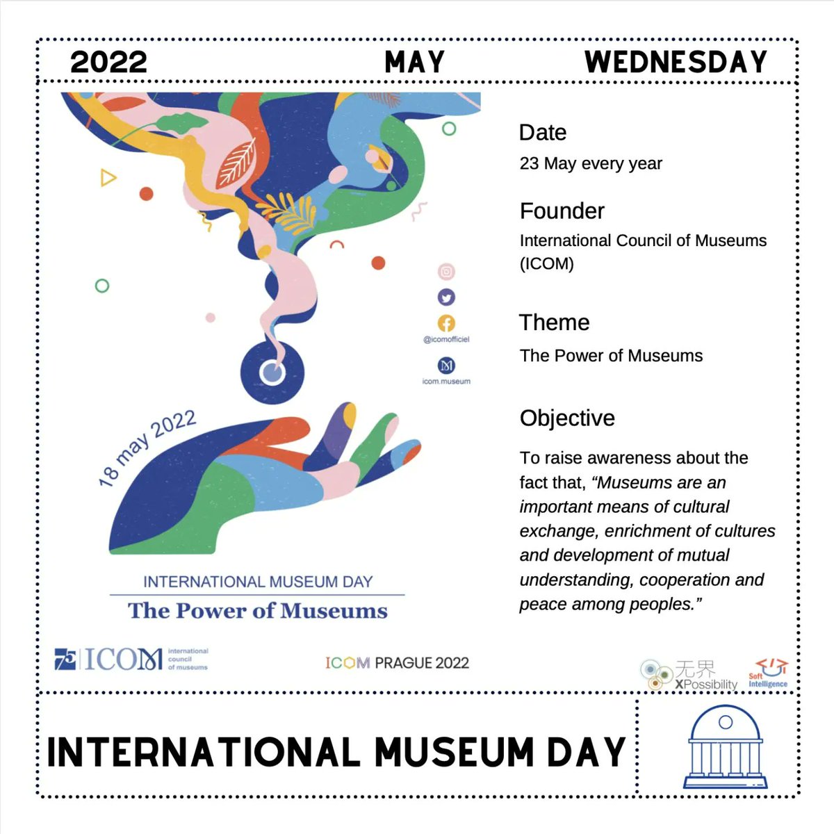 xbilitymm's tweet photo. Let’s celebrate the potential of museums to bring about positive change in their communities. For more info, follow @IcomOfficiel!
#IMD2022 #InternationalMuseumDay #ThePowerofMuseums #Museum #SDG #UN #Awareness #Education #Sustainability #Xbility
@IMWD2030_ @IFCPP @Museodata https://t.co/nZ18DqTMNK