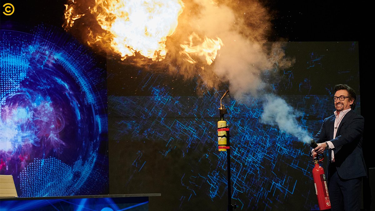 funnyne91739953's tweet photo. In an explosive series finale of @RichardHammond's #BrainReaction, @robinjaymorgan &amp; @ThanyiaMoore join in on the action as @VictoriaCoren, @Johnnyvegas &amp; @rialina_ solve more scientific stumpers! 🔥🤓

💥 TONIGHT at 9pm! 💥 https://t.co/rbckxvijSO