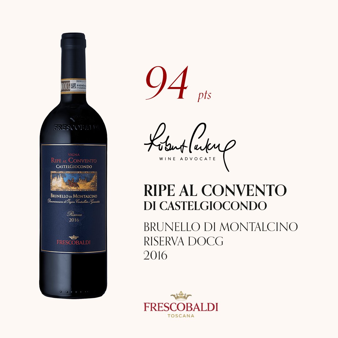 FrescobaldiVini's tweet photo. Ripe al Convento Brunello di Montalcino 2016: an extraordinary vintage.
#RipeAlConvento #BrunellodiMontalcino #Frescobaldi #FrescobaldiVini #MarchesiFrescobaldi #ToscanaDiversity #WineLovers #TuscanyWine #ItalianWine #WineTasting #InstaWine https://t.co/wHkcnyWh71