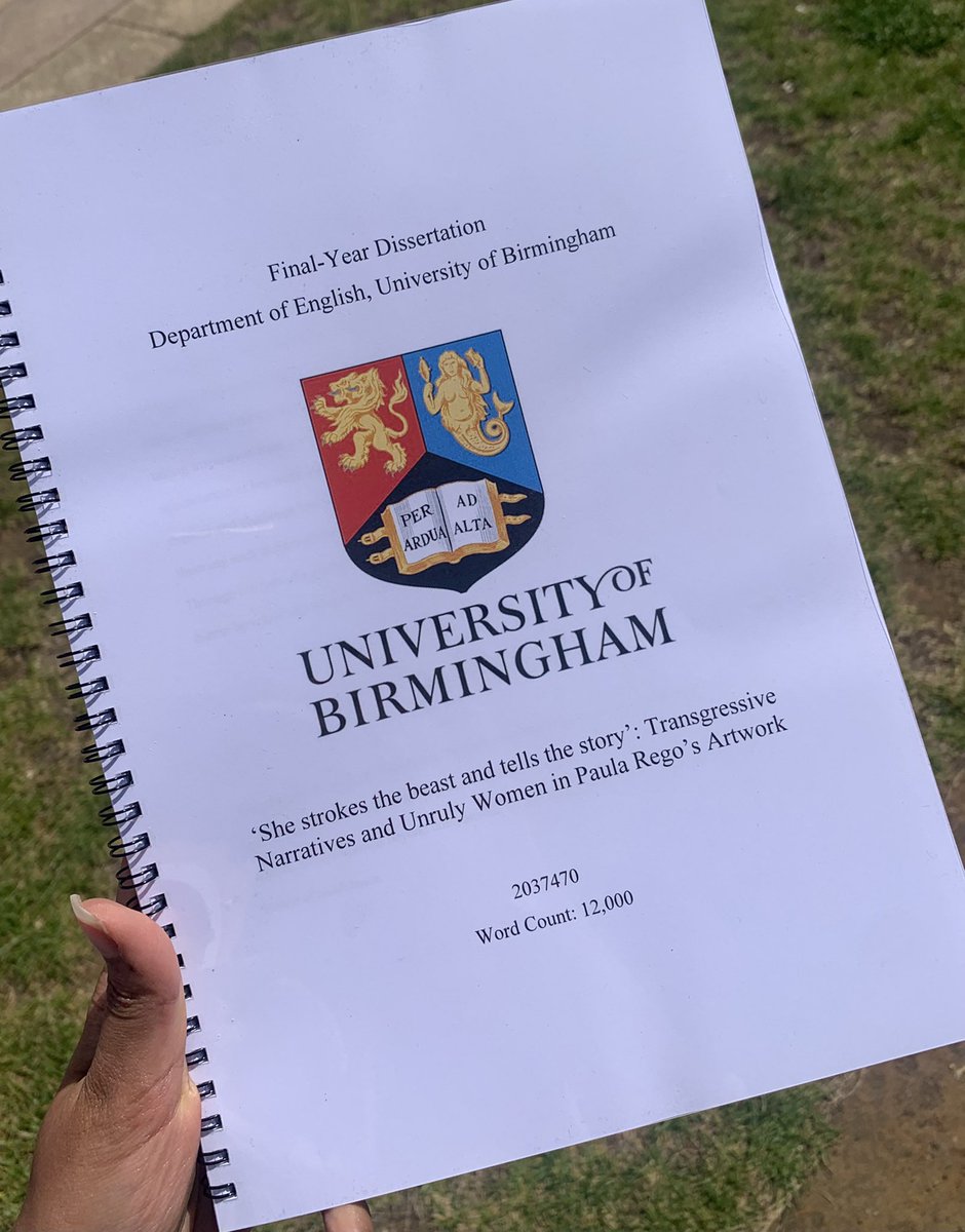 SincereIyJas's tweet photo. So pleased to have finished my final year dissertation!💐

I’ve absolutely loved exploring themes of transgression, femininity and resistance in Paula Rego’s artwork - this is dedicated to all the unruly women out there! https://t.co/JkAPxAzGas