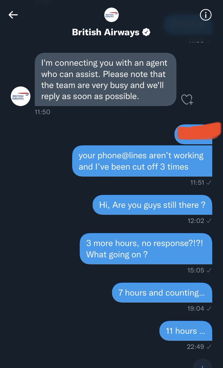 stuartdunn25's tweet photo. So, now it’s 24 hours later .. and nothing from @British_Airways, zero ! #CustomerService #customerexperience https://t.co/loG5w9MKh1
