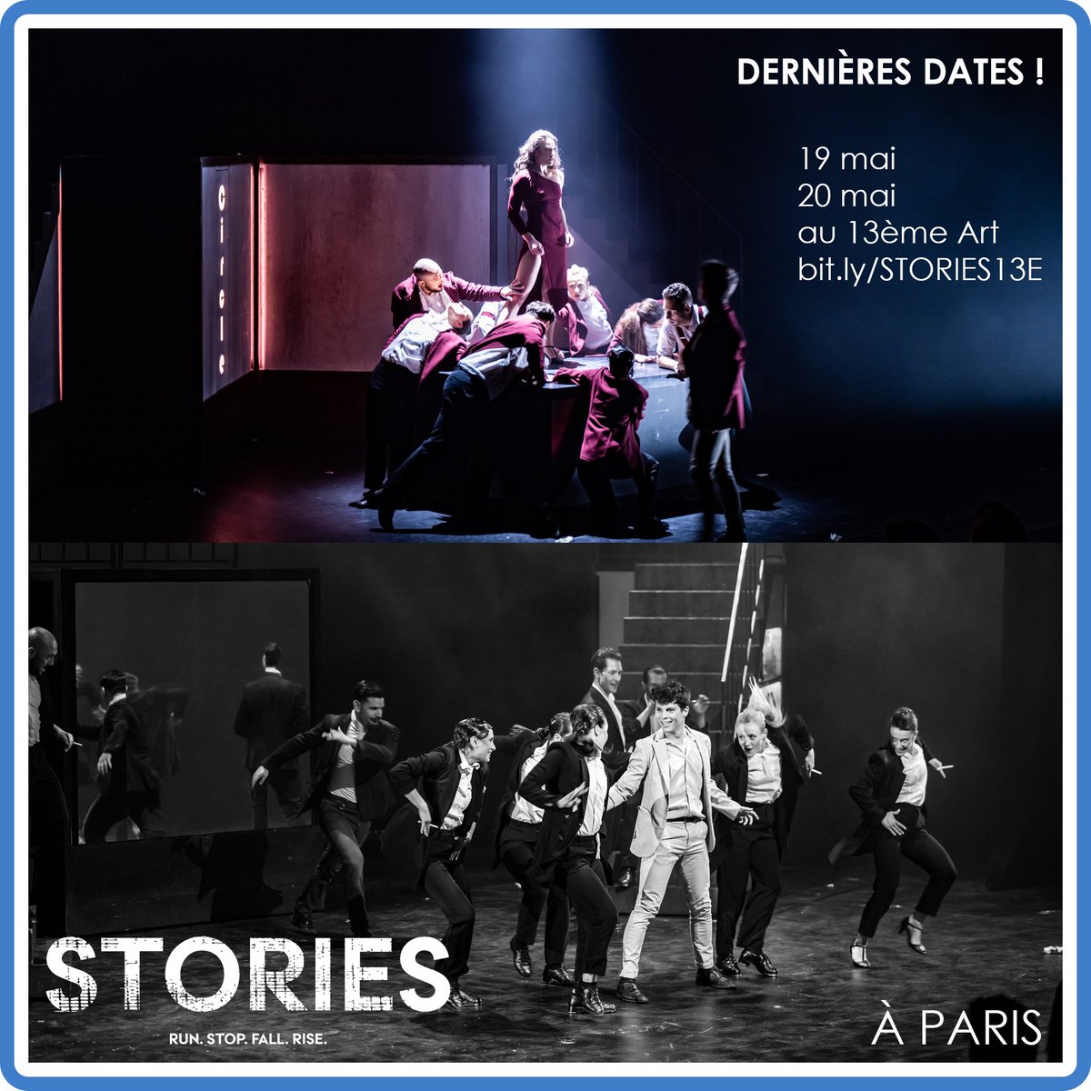 CMervielProd's tweet photo. 😱⚠️ Dernières représentations de STORIES de la @RBDanceCompany_ au 13ème Art demain et après-demain ! 
💃 Vite, prenez votre place, il en reste heureusement quelques-unes 🎫👉 https://t.co/2Zmt8LJaOZ https://t.co/hZdiyl5PK0