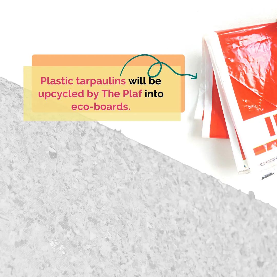 zeplaf's tweet photo. We accept any election-related tarpaulins and plastic paraphernalia. Just remove any wooden frames, nails and non-plastic materials.

#ThePlafxMaraUpcyclesTarpaulins https://t.co/rdoWroVxrG