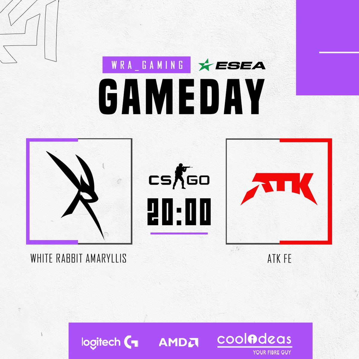 Team Amaryllis is up tonight for some CSGO action againts ATK
#WRG #WRGA #LogitechG #CoolIdeasISP