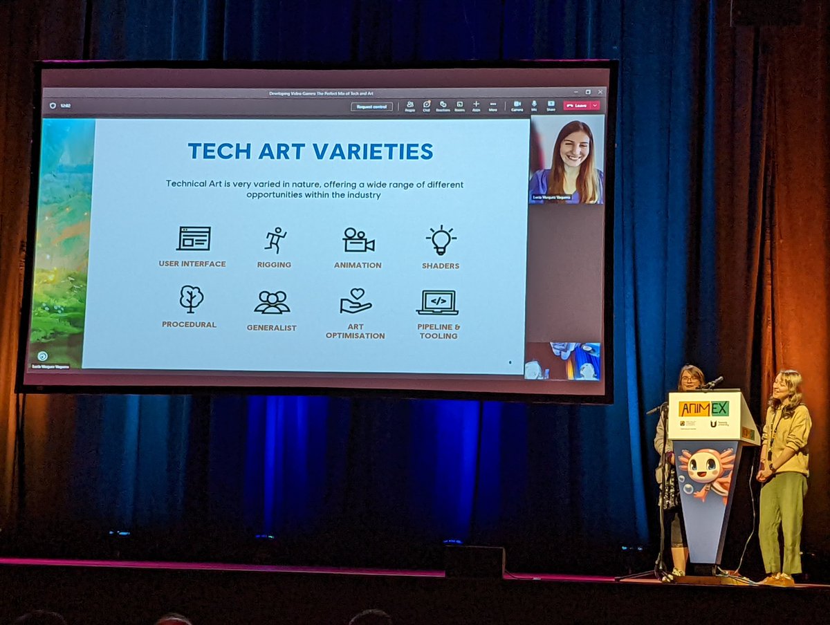 Delighted to be listening to a talk on #techart for #gamesdev at <a href="/TeessideUni/">Teesside University</a>'s #Annimex event with <a href="/Ubisoft/">Ubisoft</a> staff.