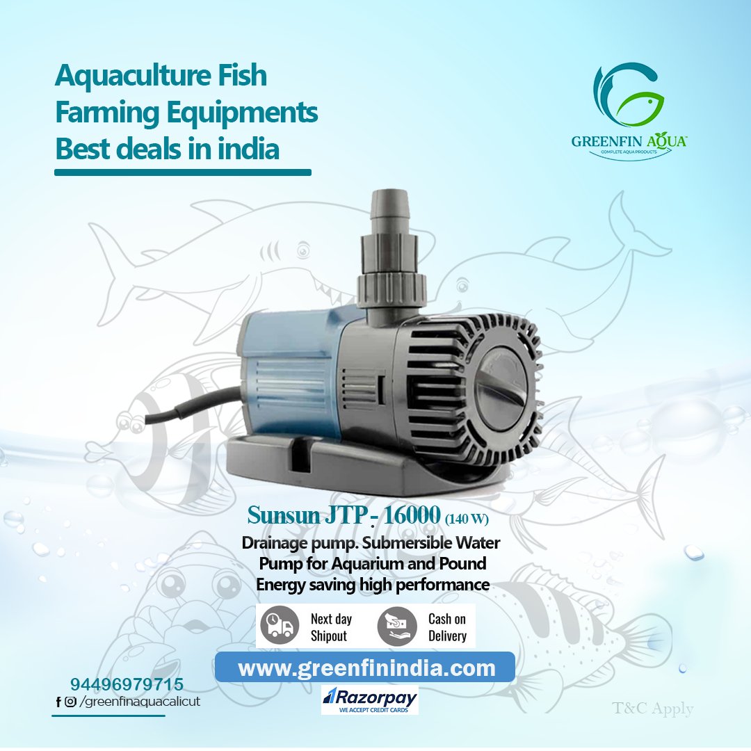 greenfinaqua's tweet image. Click to buy 
greenfinindia.com/product/sun-su…
Sunsun jtp 16000 Use ceramic shaft, wear resistance, no rust, long service life
#fishfarming #filterpump