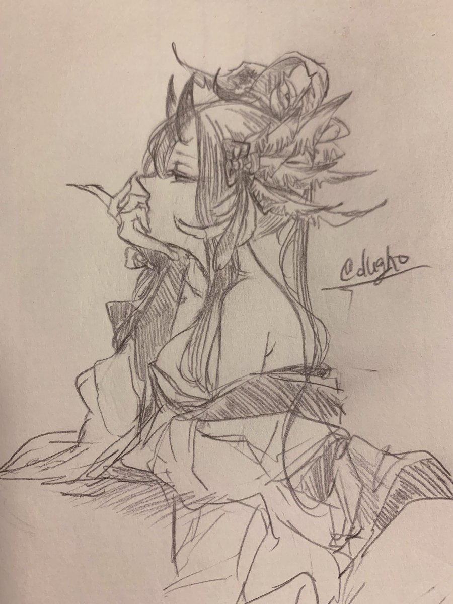 【創作】過去にアナログで描いたトリヒメちゃん🐓 