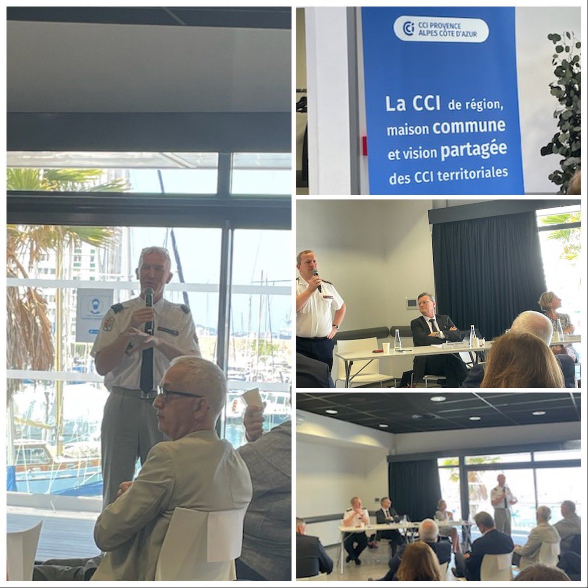 Le <a href="/MEDEF_Sud/">Mouvement des Entreprises de France Sud</a> présent ce matin à #Toulon pour l’Assemblée générale de la <a href="/cci_paca/">CCI Provence-Alpes-Côte d'Azur</a>, clôturée par l’intervention du général de corps d’armée Pascal #Facon