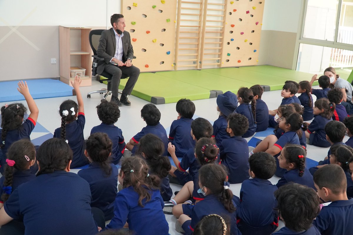 AIS_ELC's tweet photo. Our Executive Principal, Mr. Steve McLuckie had a fun and engaging story reading session with our ELC students where he read to them "Monkey Puzzle" and "Tabby McTab". #aisexecutivep #aisprimarysch #aiselc https://t.co/0RCUISukoY