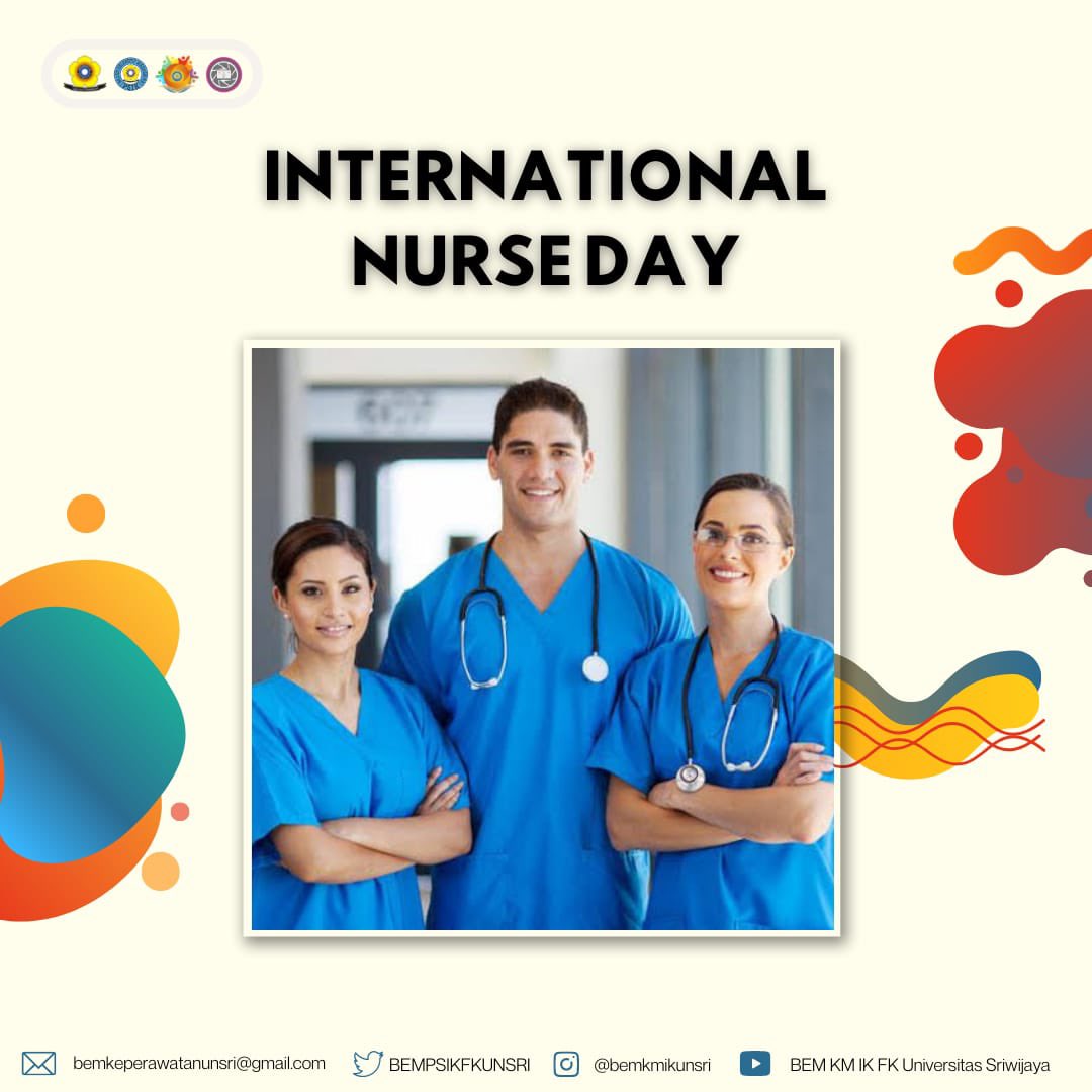 [INTERNATIONAL NURSE DAY]
Perawat selalu menjadi sumber inspirasi juga pahlawan kesehatan bagi pasien dan masyarakat. Selamat Hari Perawat untuk kita semua!
__
Dinas Informasi dan Komunikasi
BEM KM IK FK Unsri 2022
#InfokomVarsena
#KabinetVarsena
#SatuMimpiSatuTujuan