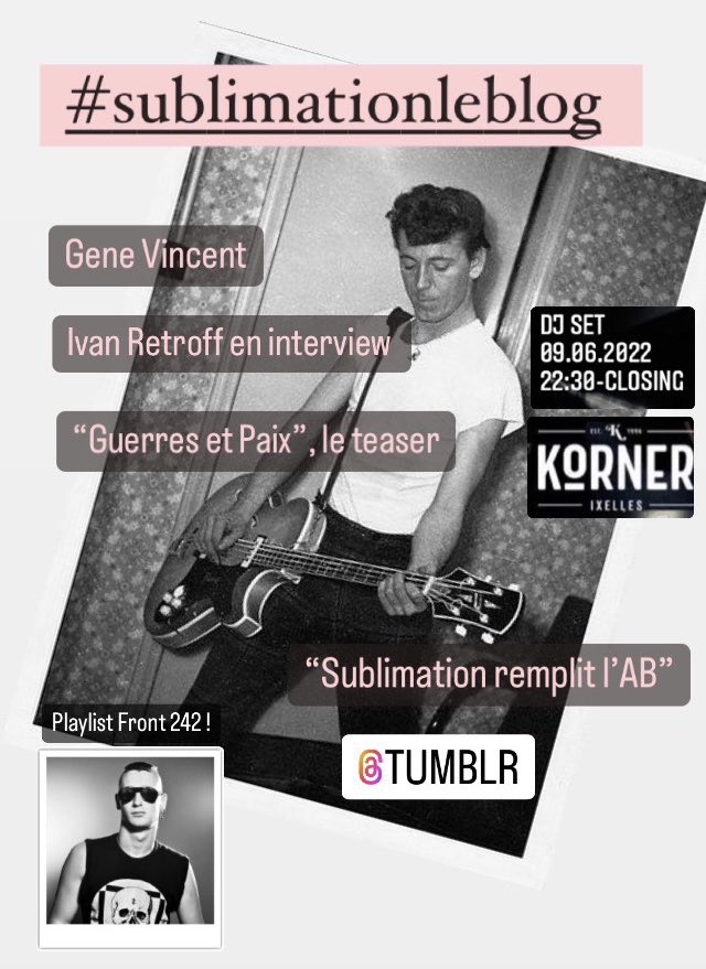 RogerTheShame's tweet photo. Deuxième édition de #SublimationLeBlog sur @Tumblr, avec des articles originaux inédits. 

Sublimation, un produit culturel à lire, écouter et danser.

https://t.co/qI0h5RShb2 https://t.co/kjNPHagFxw