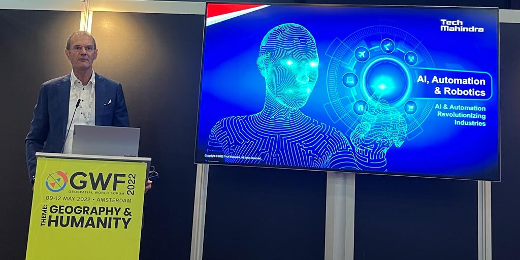 tech_mahindra's tweet photo. Saurabh Rai, Global Head Analytics & Strategy Intelligence, @Tech_Mahindra BPS, was the keynote speaker during the #GeospatialWorldForum (GWF) 2022 in Amsterdam on May 11, 2022.
Here's a sneak peek of the event!
More: https://t.co/bDcipkKo0E
#GWF2022 #NxtNow https://t.co/VCmihJvWhI