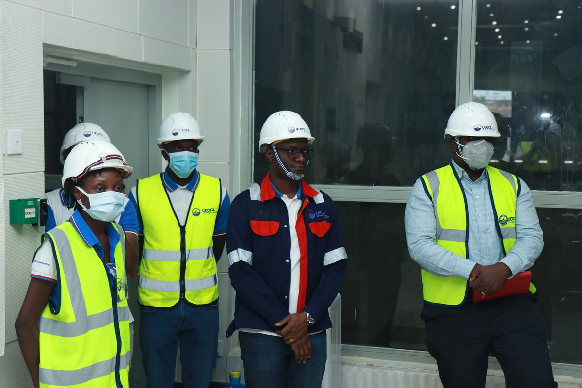 UegclOfficial's tweet photo. .@UEGCL_CEO &amp; Michael Elimu Esimu - Generation Manager, Isimba HPP led H.E Elin Østebø Johansen on a site visit around Isimba HPP to the main control room, powerhouse, generator floor, and lastly to the spillway gates. https://t.co/ltTWvGDxe8