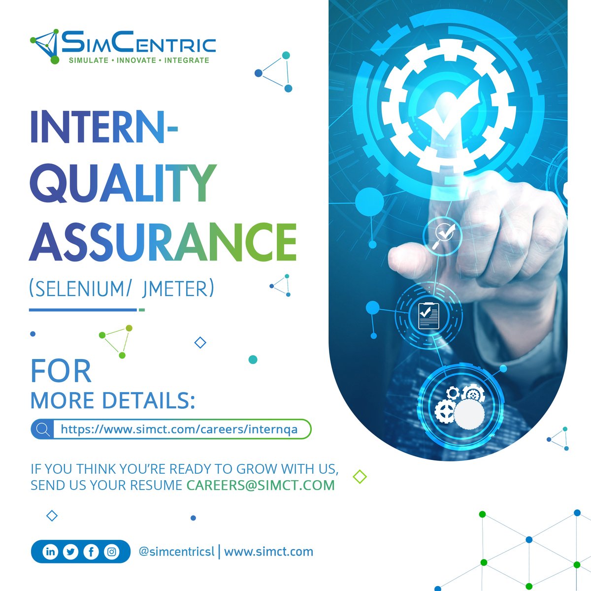 simcentricsl's tweet photo. Your Future Begins Here!
We are looking for a motivated & challenging individual to join our exceptional team as an Intern – Quality Assurance. Come Join with Us!
For more details – https://t.co/o9TJHpKhBE
#simcentricsl #simcareers #ITcareers #internship #QualityAssurance https://t.co/IBxX4lkHVy