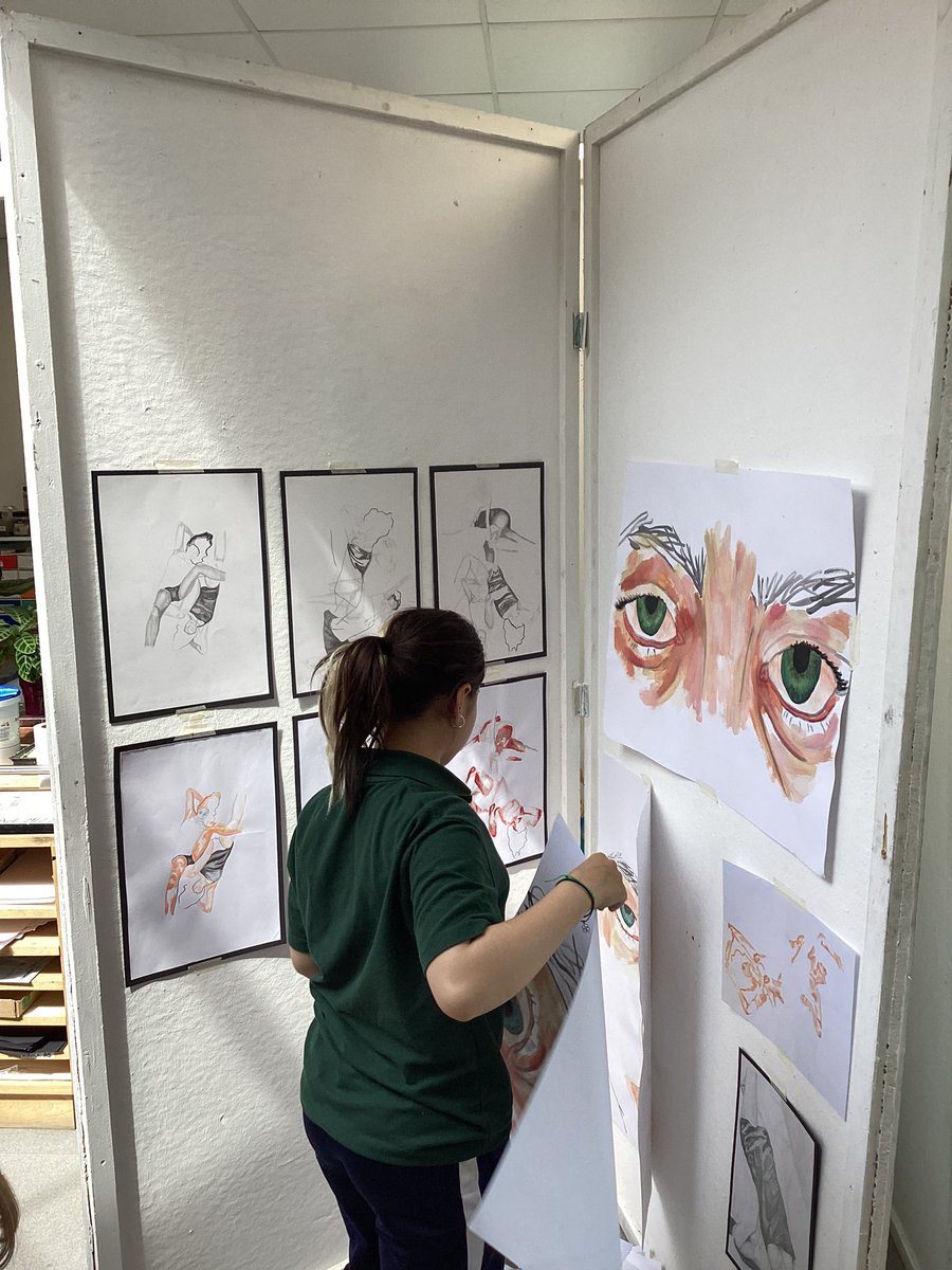 BGS_ArtDept's tweet photo. #BGSY13 are working hard up in the Art department getting their work ready for the #BGSArtShow2022. Really looking forward to being able to invite guests in to see their work! #BGSArt https://t.co/UmsaXkKz35