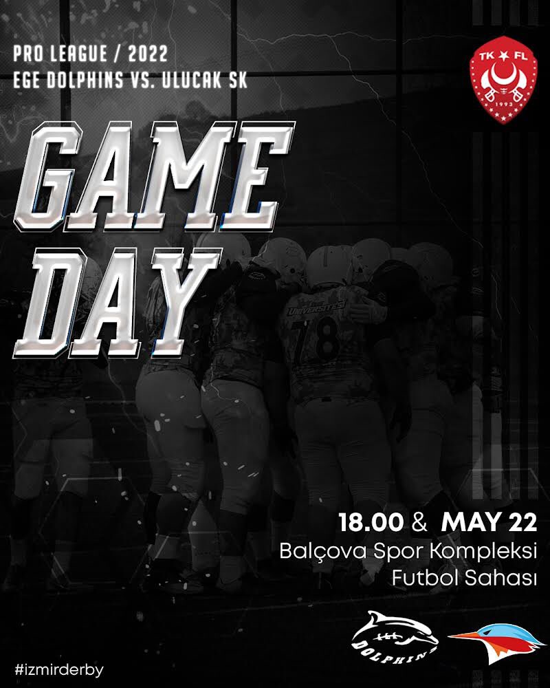 EgeDolphins's tweet photo. İzmir’de derbi zamanı! 🔥
Ege Dolphins'in Pro Lig 2022 sezonunda ikinci maçındaki rakibi; Ulucak SK. Rakibimize başarılar diler, sakatlıksız bir maç olmasını temenni ederiz.🏈🐬 https://t.co/VmRBwjirMn